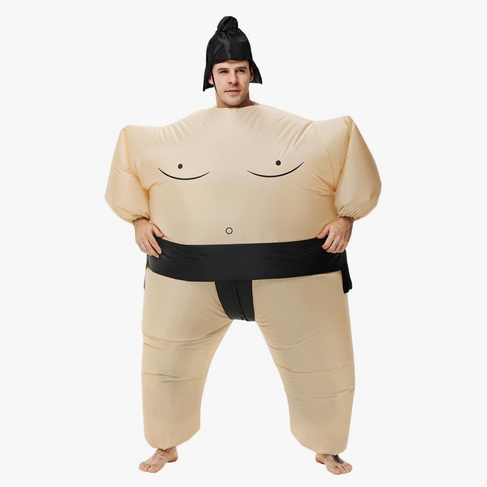Spirit Inflatable Sumo Wrestler Costume - Beige and Black